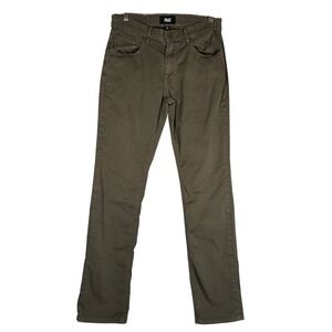 PAIGE Normandie Olive Green Straight Leg Jeans in Cacoon Sz 29 Made in USA